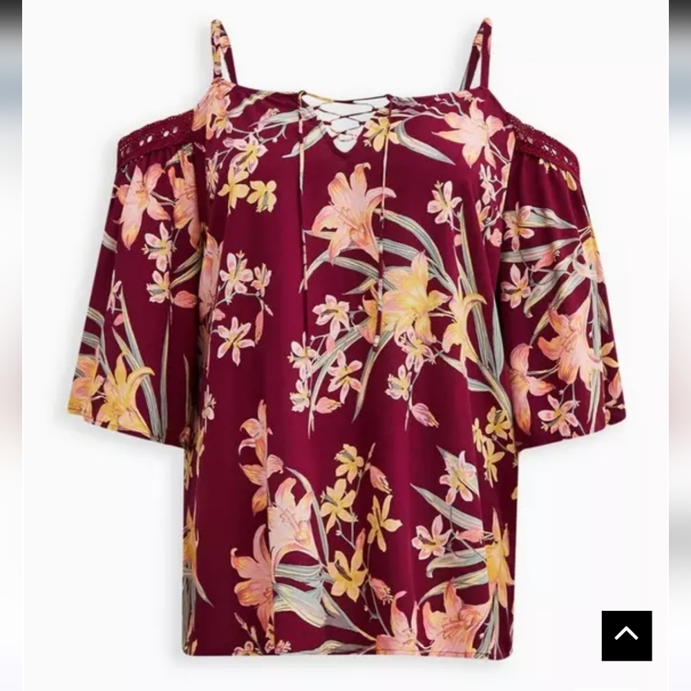 Challis Crochet Trim Could Lace-up Should Torrid